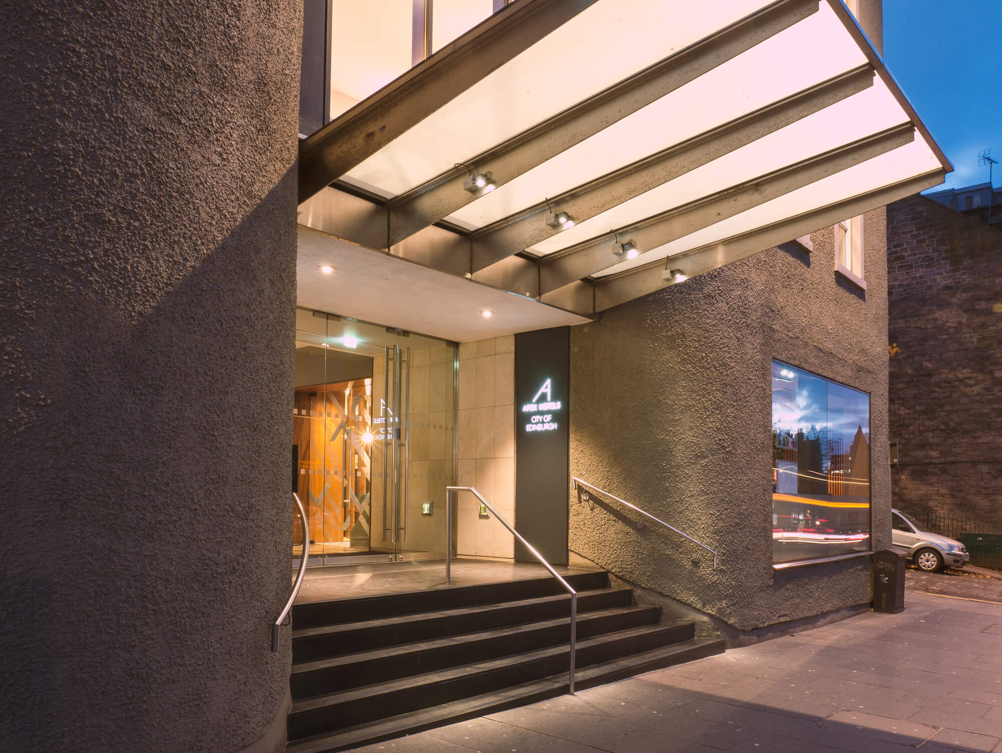 entrance to apex city of edinburgh hotel