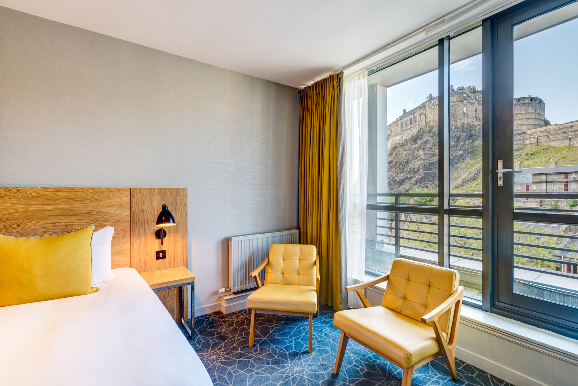 Apex Grassmarket Hotel Bedroom Castle View